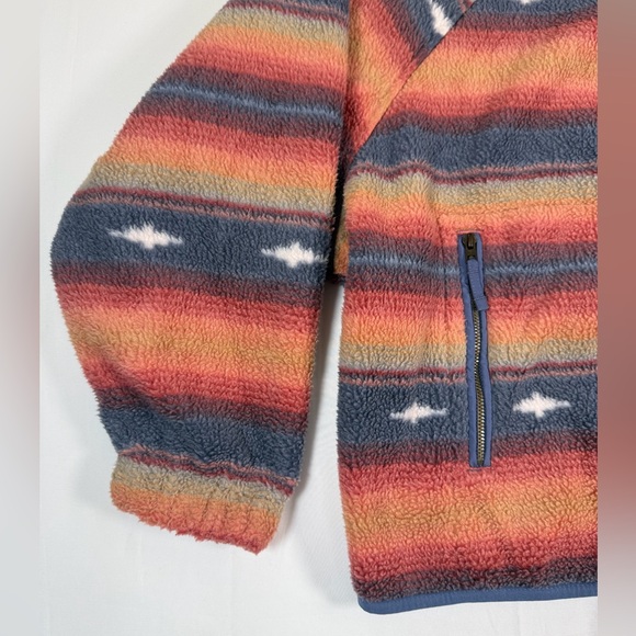 AMERICAN EAGLE Womens Southwestern Fleece Snap Front Jacket S Cozy Boho Western - Picture 7 of 15